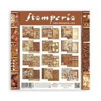 Stamperia Coffee and Chocolate Maxi Background 12x12 Inch Paper Pack (SBBL145)